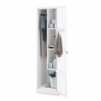 Besenschrank Haushaltsschrank AGNES, 500 x 1850 x 500 mm, weiß