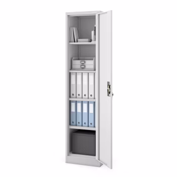 Büro Aktenschrank ALEX, 450 x 1850 x 400 mm, grau