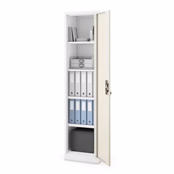 Büro Aktenschrank ALEX, 450 x 1850 x 400 mm, Eco Design: weiß/ sonoma eiche