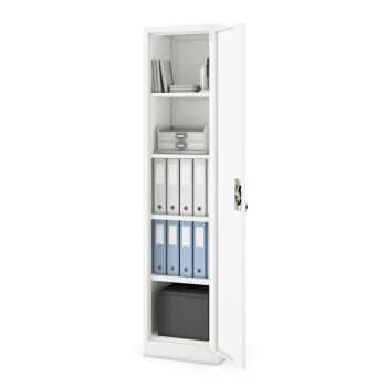 Büro Aktenschrank ALEX, 450 x 1850 x 400 mm, weiß