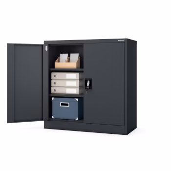 Kleiner Metallschrank BEATA, 900 x 930 x 400 mm, anthrazit