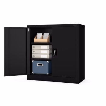 Metallschrank Klein BEATA, 900 x 930 x 400 mm, schwarz