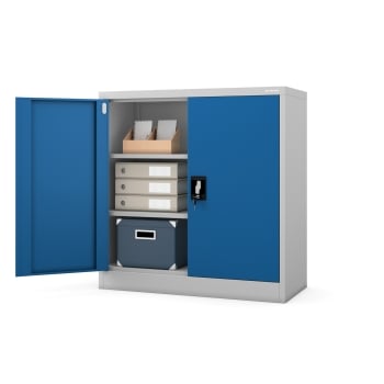 Niedriger Schrank BEATA, 900 x 930 x 400 mm, grau-blau