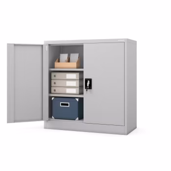 Schrank mit Regalen BEATA, 900 x 930 x 400 mm, grau