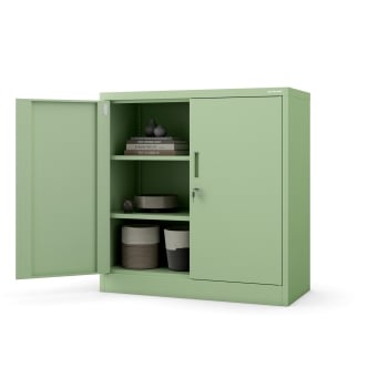 Armoire métallique BEATA, 900 x 930 x 400 mm, Fresh Style: vert pastel