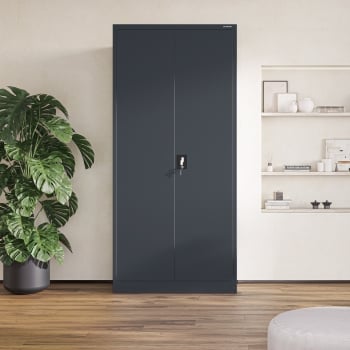 Armoire en métal verrouillable JAN H, 900 x 1950 x 400 mm, anthracite