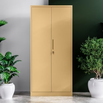 Hochschrank mit Regalen JAN H, 900 x 1950 x 400 mm, Fresh Style: beige