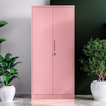 Aktenschrank für Personalakten JAN H, 900 x 1950 x 400 mm, Fresh Style: rosa