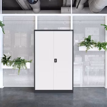 Büro Aktenschrank JAN II, 1150 x 1850 x 400 mm, anthrazit-weiß