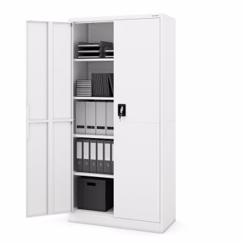 Abschließbarer Aktenschrank für Büro JAN, 900 x 1850 x 400 mm, Smart: weiß