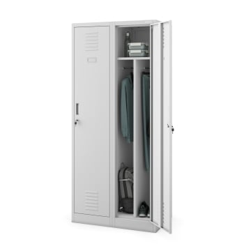 Kleiderspind Umkleideschrank mit 4 Fächern  KACPER, 800 x 1800 x 500 mm, grau