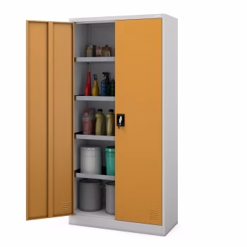 ARMOIRE POUR PRODUITS CHIMIQUES MARIA,  900 x 1850 x 400 mm, gris-jaune