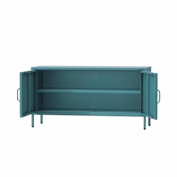 TV stand with storage ROSA 1150 x 595 x 400 mm, Modern: sea green