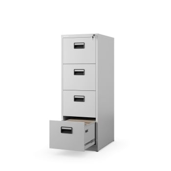 Aktenschrank mit 4 Schubladen SARA V4, 460 x 1320 x 620 mm, grau