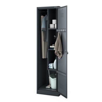 Besenschrank Haushaltsschrank AGNES, 500 x 1850 x 500 mm, Anthrazit