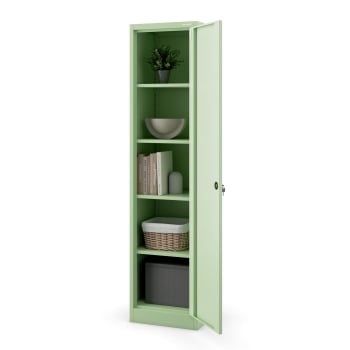 Büro Aktenschrank ALEX, 450 x 1850 x 400 mm, Fresh Style: pastellgrün