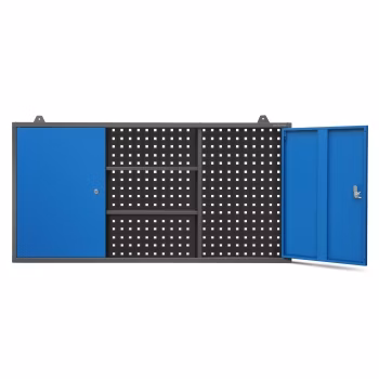 Hängeschrank für Garage BEN, 1200 x 600 x 200 mm, anthrazit-blau