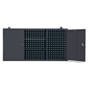Hängender Werkstattschrank BEN, 1200 x 600 x 200 mm, Anthrazit