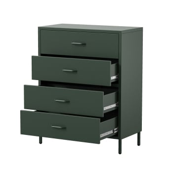 Schubladenkommode CARLA, 800 x 1015 x 400 mm, Modern: flaschengrün