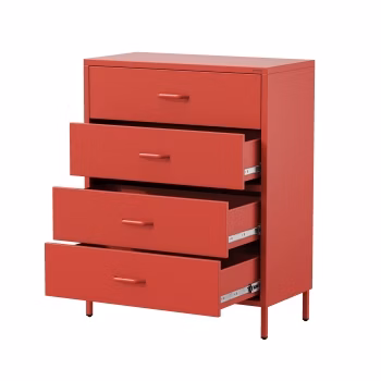 Schubladenkommode CARLA, 800 x 1015 x 400 mm, Modern: rot