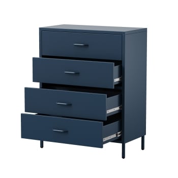 Schubladenkommode CARLA, 800 x 1015 x 400 mm, Modern: dunkelblau