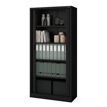 Rollladenschrank DAMIAN, 900 x 1850 x 450 mm, schwarz