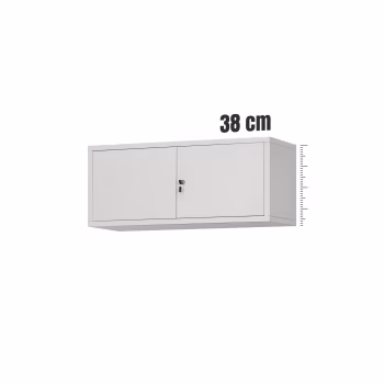 Aufsatz für Aktenschrank Büroschrank EWA, 900 x 380 x 400 mm, grau