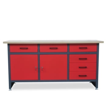 Établ HENRY, 1700 x 850 x 600 mm, rouge anthracite