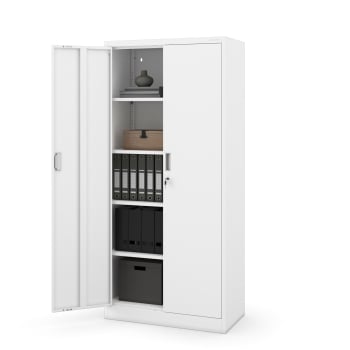 Metallschrank für Sozialräume JAN Compact 1750 x 800 x 400 mm, weiß