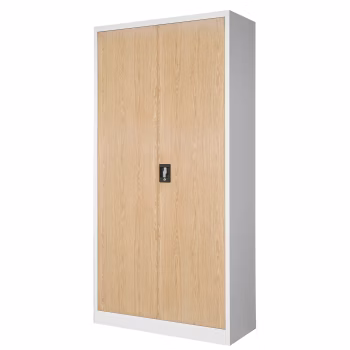 Set 4x Metal office cabinet JAN H, 900 x 1950 x 400 mm, Eco Design: anthracite/ walnut
