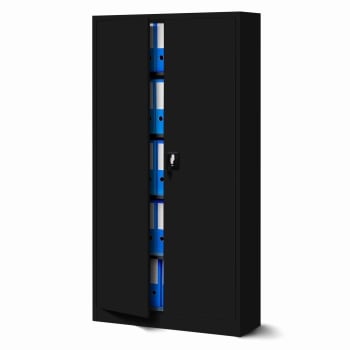 Setzen 4x aktenschrank Büroschrank abschließbar JAN H, 900 x 1950 x 400 mm, schwarz