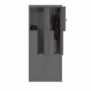 L-type metal wardrobe JULIA, 1850 x 800 x 450 mm, anthracite