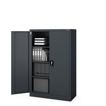 Büroschrank Aktenschrank KEVIN, 900 x 1400 x 400 mm, Anthrazit