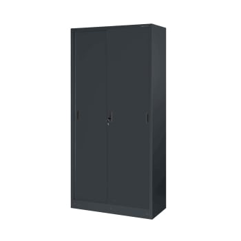 Schiebetürenschrank KUBA, 900 x 1850 x 400 mm, Anthrazit