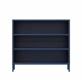 Low bookshelf LUCA, 1000 x 900 x 350 mm, Modern: dark blue