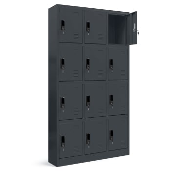 Schließfachschrank MARCIN, 900 x 1850 x 400 mm, Anthrazit