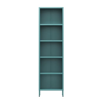 Tall bookcase MARIO, 500 x 1800 x 350 mm, Modern: sea green 