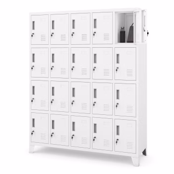 Armoire vestiaire en métal ROBERT 1360 x 1720 x 450 mm, blanche