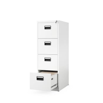 Aktenschrank mit 4 Schubladen SARA V4, 460 x 1320 x 620 mm, weiß
