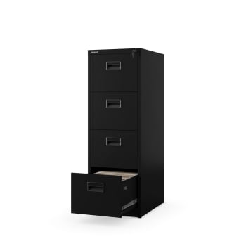 Aktenschrank mit 4 Schubladen SARA V4, 460 x 1320 x 620 mm, schwarz