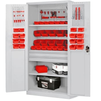 Werkzeugschrank SZYMON, 920 x 1850 x 500 mm, grau