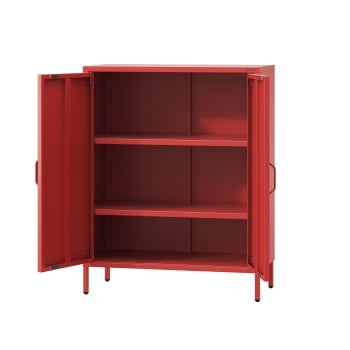 Kleiner Schrank VITO, 800 x 1015 x 400 mm, Modern: rot