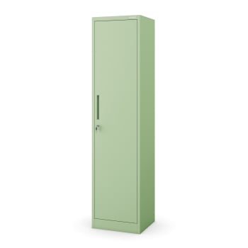 Wysoka szafka biurowa ALEX, 450 x 1850 x 400 mm, Fresh Style: pastelowy zielony 