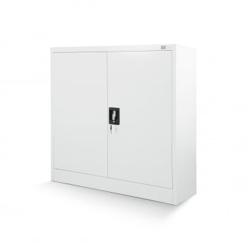 JAN NOWAK Mała szafka metalowa z półkami BEATA 900 x 930 x 400: biała