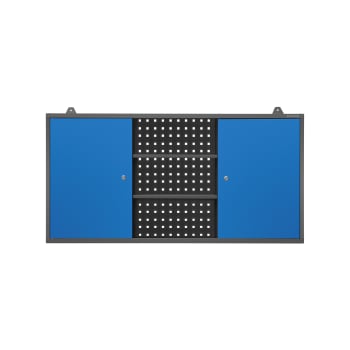JAN NOWAK Płytka szafka wisząca do garażu BEN, 1200 x 600 x 200 mm: antracytowo-niebieska 