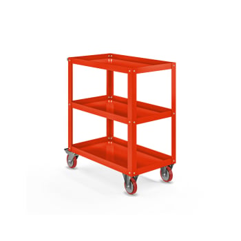 Metal tool trolley HUGO, 700 x 816 x 400 mm, red