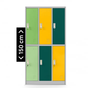 JAN NOWAK Kovová šatňová skriňa model IGOREK, 900x1500x450, viac farebná 