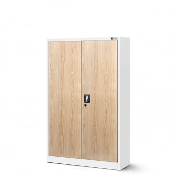 JAN NOWAK Eco Design metal office cabinet KEVIN: white/sonoma oak