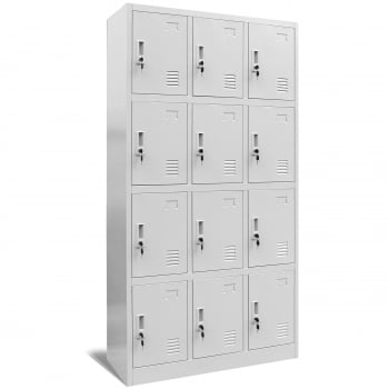 OHS compartment storage cabinet MARCIN, 900 x 1850 x 400 mm, grey