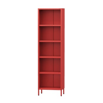 Knižnica do obývačky MARIO, 500 x 1800 x 350 mm, Modern: červená farba